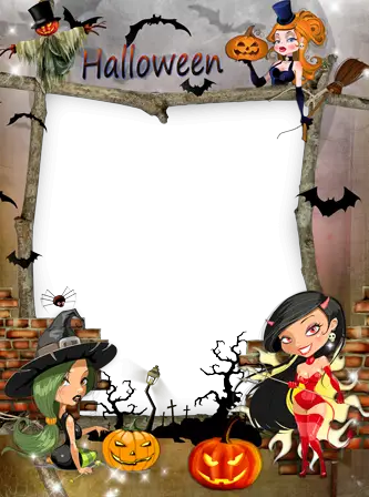 Photo frame - Halloween witches