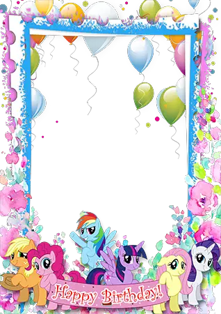 Photo frame - Happy Birthday. My little pony