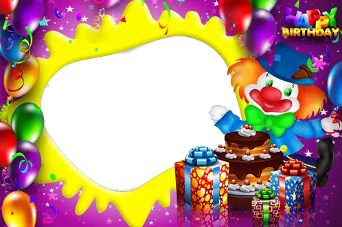 Foto rámeček - Všechno nejlepší k narozeninám s balónky