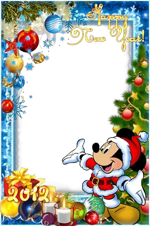 Cadre photo - Bonne année avec Mickey
