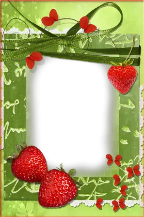 Foto rámeček - Šťavnaté jahody