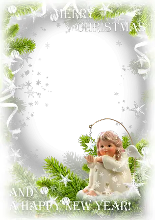 Photo frame - Little angel wish you a happy holidays