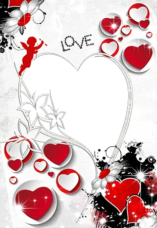 Foto rámeček - Láska ve tvaru srdce