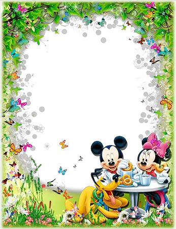 Photo frame - Mickey and Minnie Mouse with Pluto
