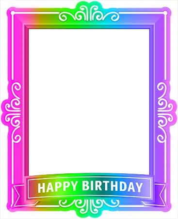 Nuotraukų rėmai - Neon Birthday Frame