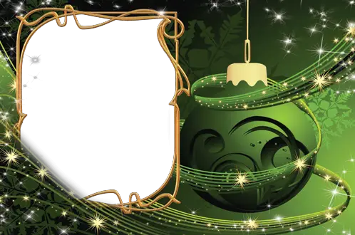 Photo frame - New year in green