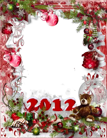 Molduras para fotos - Ano novo e Natal 2012