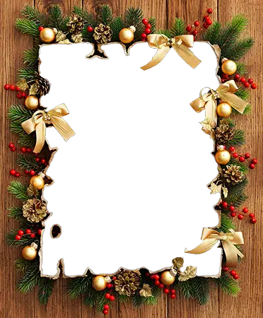Marco de fotos - Photo frame from Christmas decorations