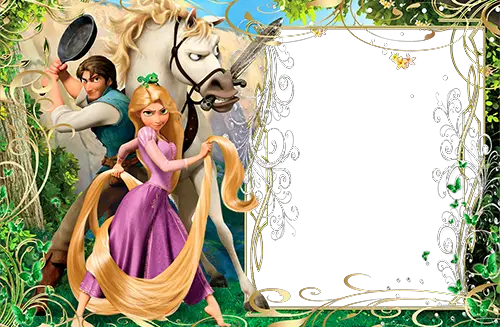 Marco de fotos - Marco de fotos con la princesa Rapunzel