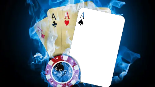 Photo frame - Poker. four of a kind