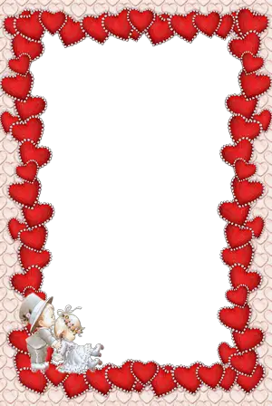Molduras para fotos - Red hearts frame