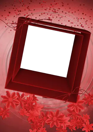 Molduras para fotos - Quadrado vermelho