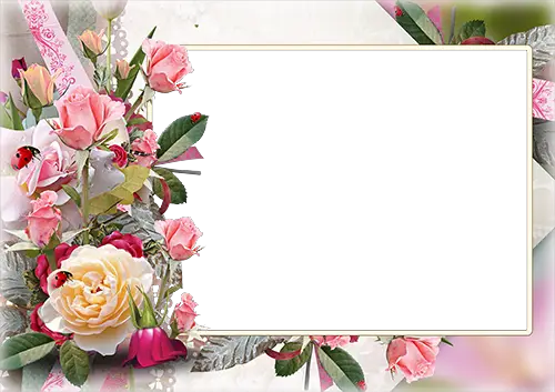 Photo frame - Roses from a garden