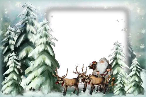 Foto rámeček - Santa na cestě