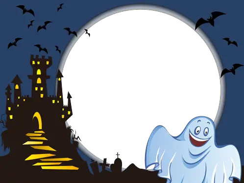 Фоторамка - Усмехающийся призрак в Хэллоуин