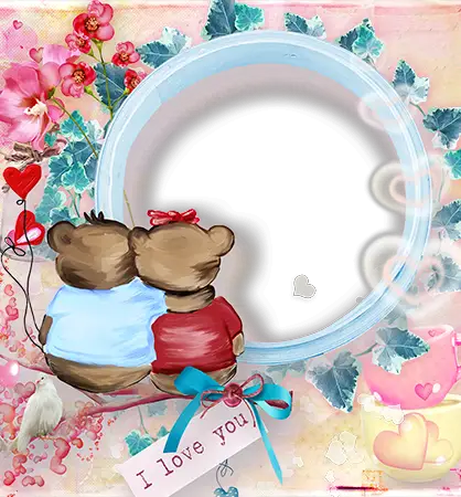 Photo frame - Two bears in love