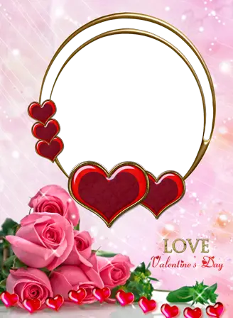 Foto rámeček - Valentýn. Láska růže