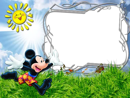 Photo frame - What a sunny day with Mickey Mouse