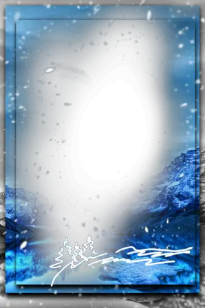 Foto rámeček - Zimní modré hory