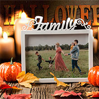 Efekt - Halloween. Family photo