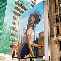 Foto efecto - Billboard in the city center