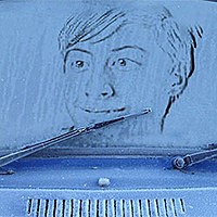 Foto efecto - Frozen windshield