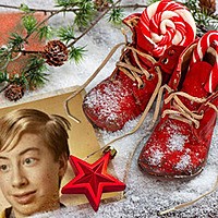 Фотоефект - Xmas tradition to leave gifts in boots