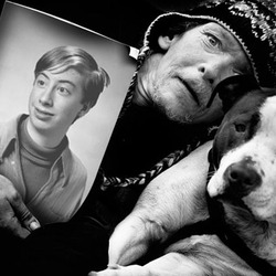 Photo effect - Awesome man with a dog