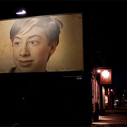 Foto efecto - Billboard in the darkness