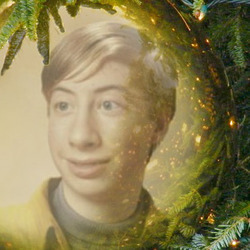 Foto efecto - Decoraciones en el árbol de Navidad