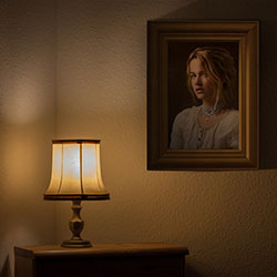 Foto efecto - Classic photo frame in the dark room