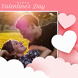 Фотоефект - Papercut style Valentines Day card