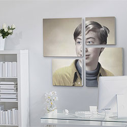 Foto efecto - Foto de sí mismo en una oficina personal