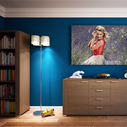 Foto efecto - Picture on the blue wall
