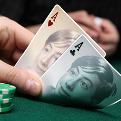 Photo effect - Two aces on hand