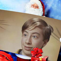 Efeito de foto - Papai Noel tem um presente para você