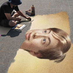 Foto efecto - Arte callejero en el camino