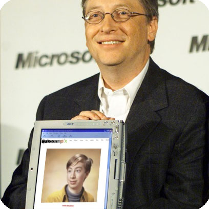 Foto efecto - Presentación de Bill Gates