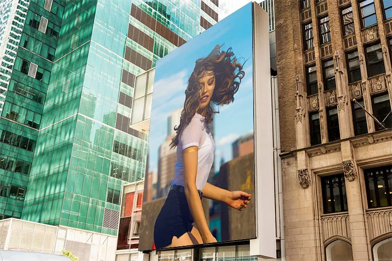 Efeito de foto - Billboard in the city center
