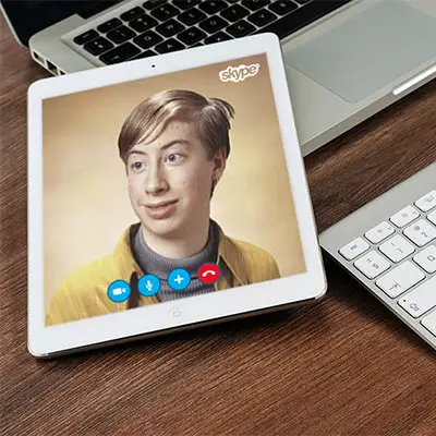 Foto efecto - Llamar a Skype en el iPad