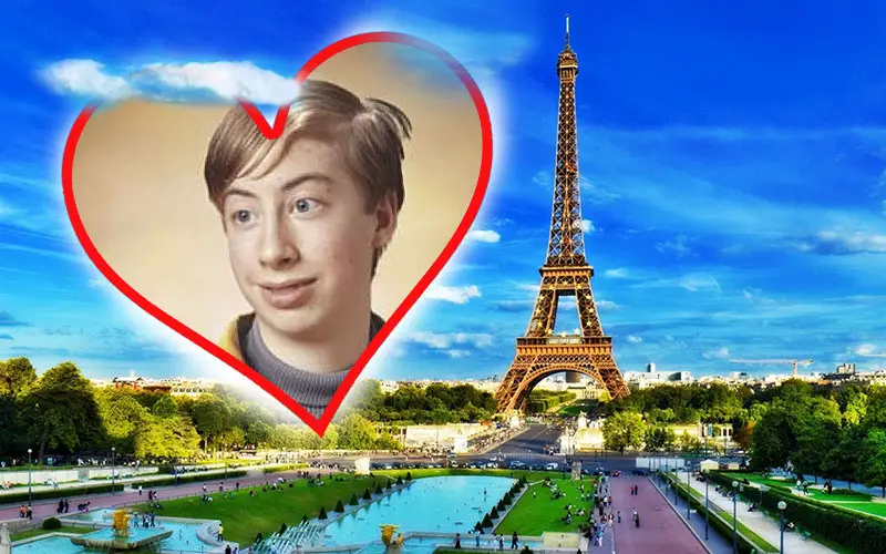 Efeito de foto - Coração no céu de Paris