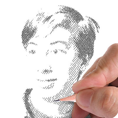Photo effect - Making sketch by pencil