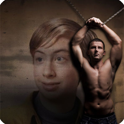 Photo effect - Strong man in chains