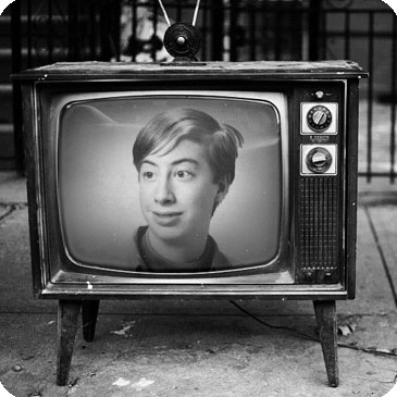 Foto efecto - Cuadro en el viejo aparato de TV
