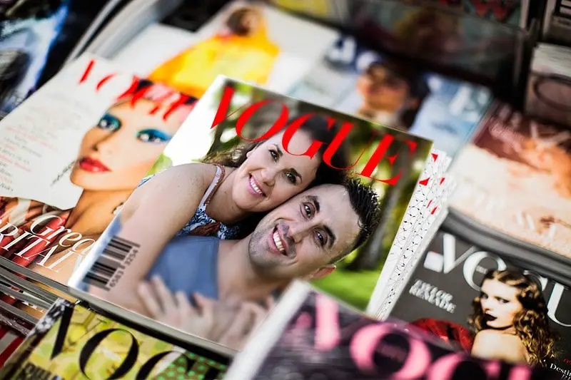Efeito de foto - On the cover of Vogue magazine
