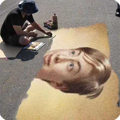 Effect - Kunst op straat op de weg