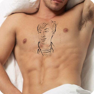 Фотоефект - Татуювання на чоловічих грудях
