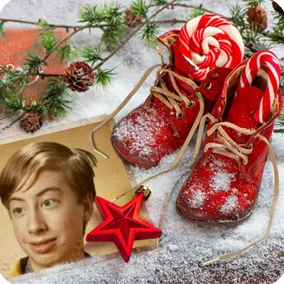 Фотоефект - Різдвяна традиція залишати подарунки у взутті