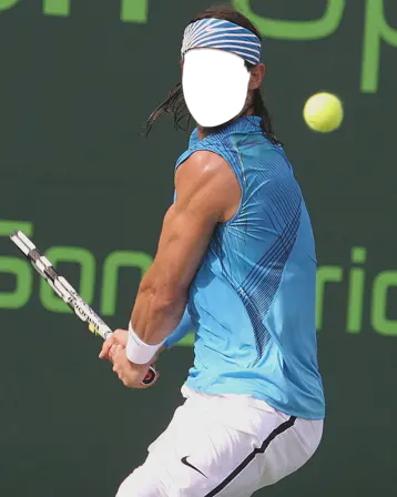 Uw foto's - Tennis. Rafa Nadal klaar te slaan