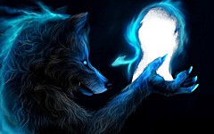 Loup-garou mystérieux à la nuit